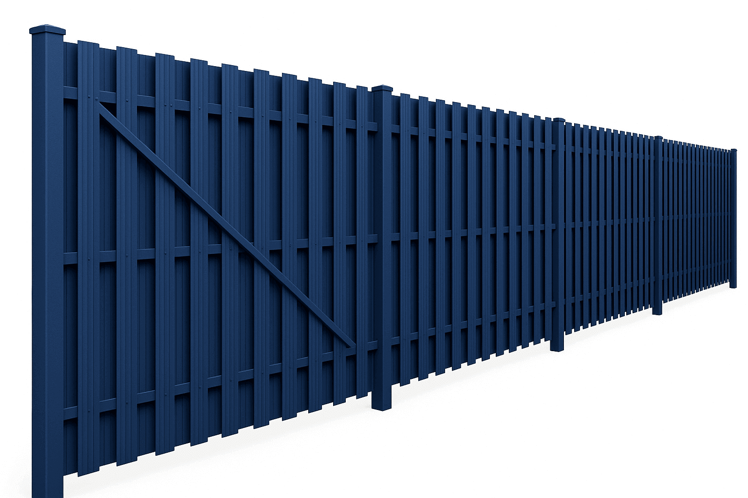 Забор из евроштакетника шахматка